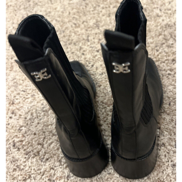 Sam Eldelman Black Leather Biker Boots Size 8 - Picture 5 of 7
